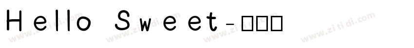 Hello Sweet字体转换